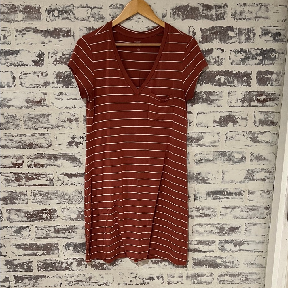 Market & Spruce Rust Striped Top